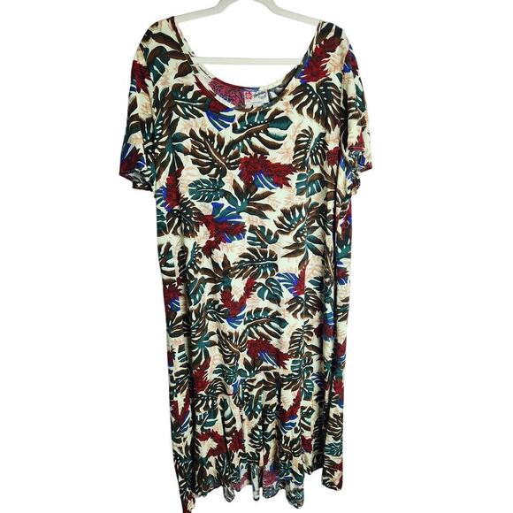 Hilo Hattie tropical Midi Dress sz 3X made in Hawaii artsy beachy flowy - Picture 1 of 7